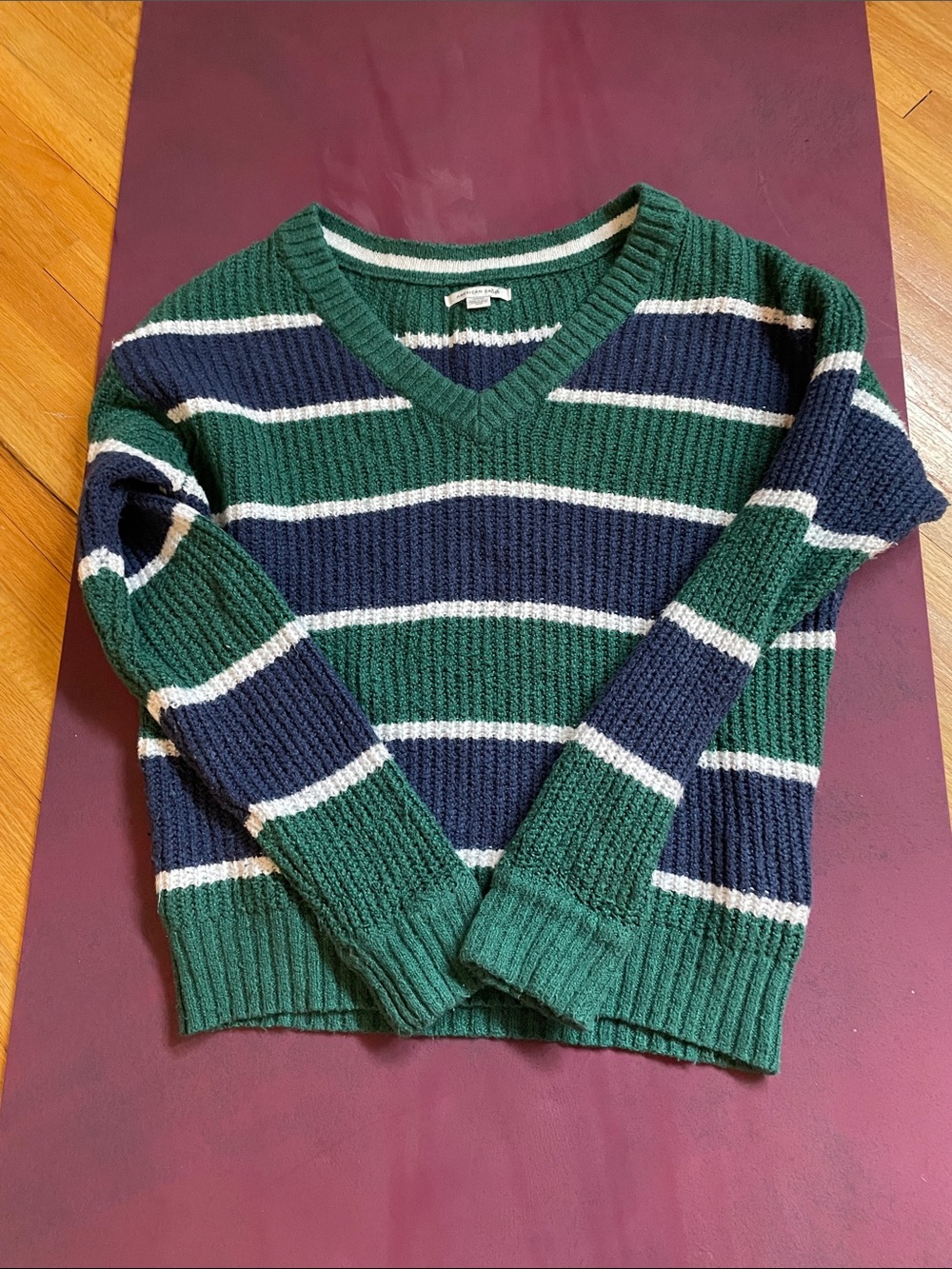 Cotton v neck sweater